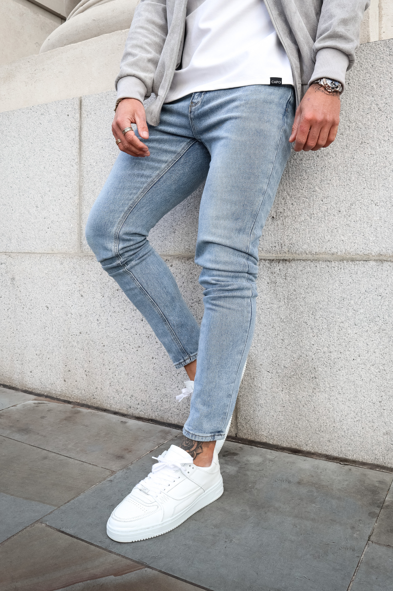 Capo Slim Fit Denim Jeans -Light Blue