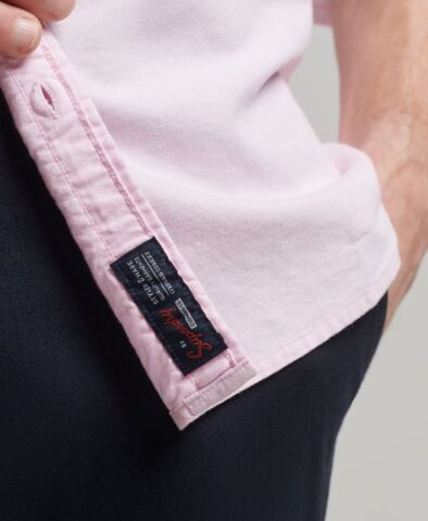 Superdry Organic Cotton Long Sleeve Oxford Shirt-City Pink