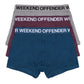 Weekend Offender 3 Pack Boxer Shorts-Grey/Plum/Juniper