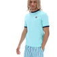 Fila Marconi Essential Ringer T-Shirt-Aruba Blue
