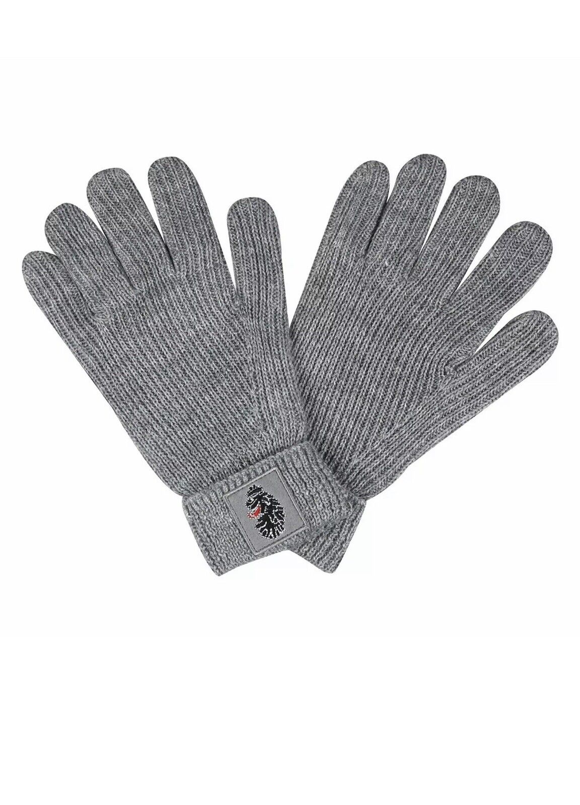 Luke 1977 Milo Knitted Logo Gloves-Mid Marl Grey
