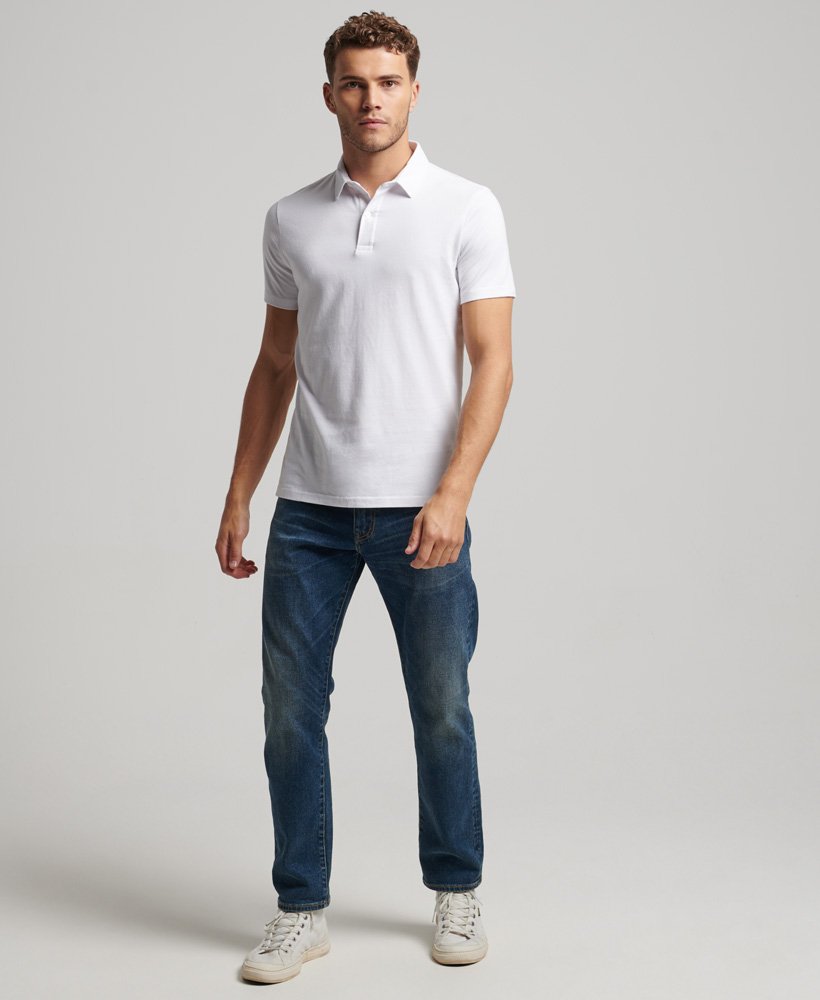 Superdry Studios Organic Cotton Jersey Polo Shirt-Optic