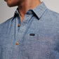 Superdry Vintage Loom Short Sleeve Shirt-Worn Wash Indigo