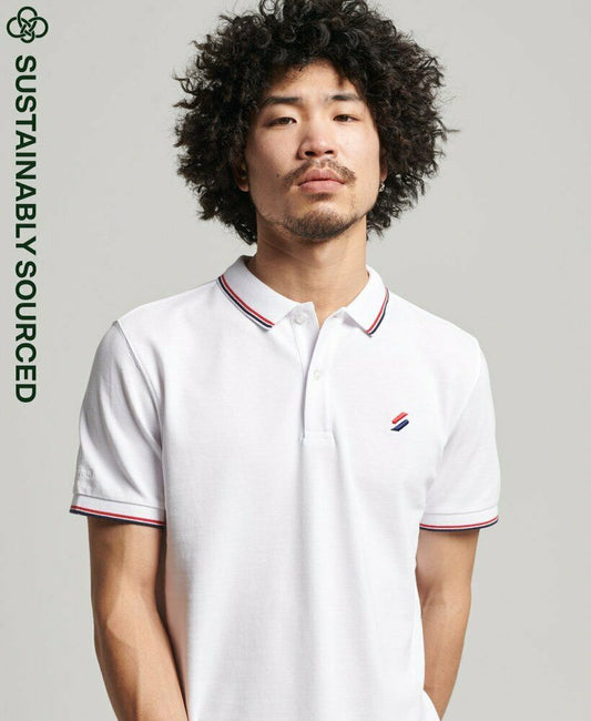 Superdry Organic Cotton Code Essential Polo Shirt-Optic