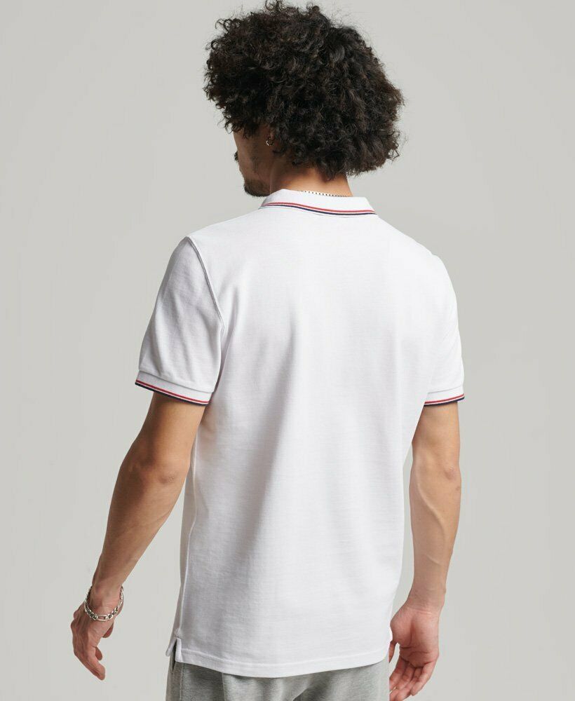 Superdry Organic Cotton Code Essential Polo Shirt-Optic