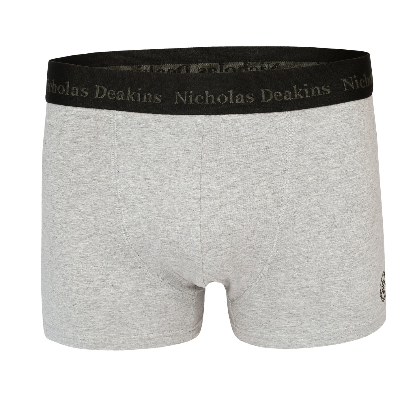 Nicholas Deakins Mens Boxer Shorts 2 Pack - Black/Grey