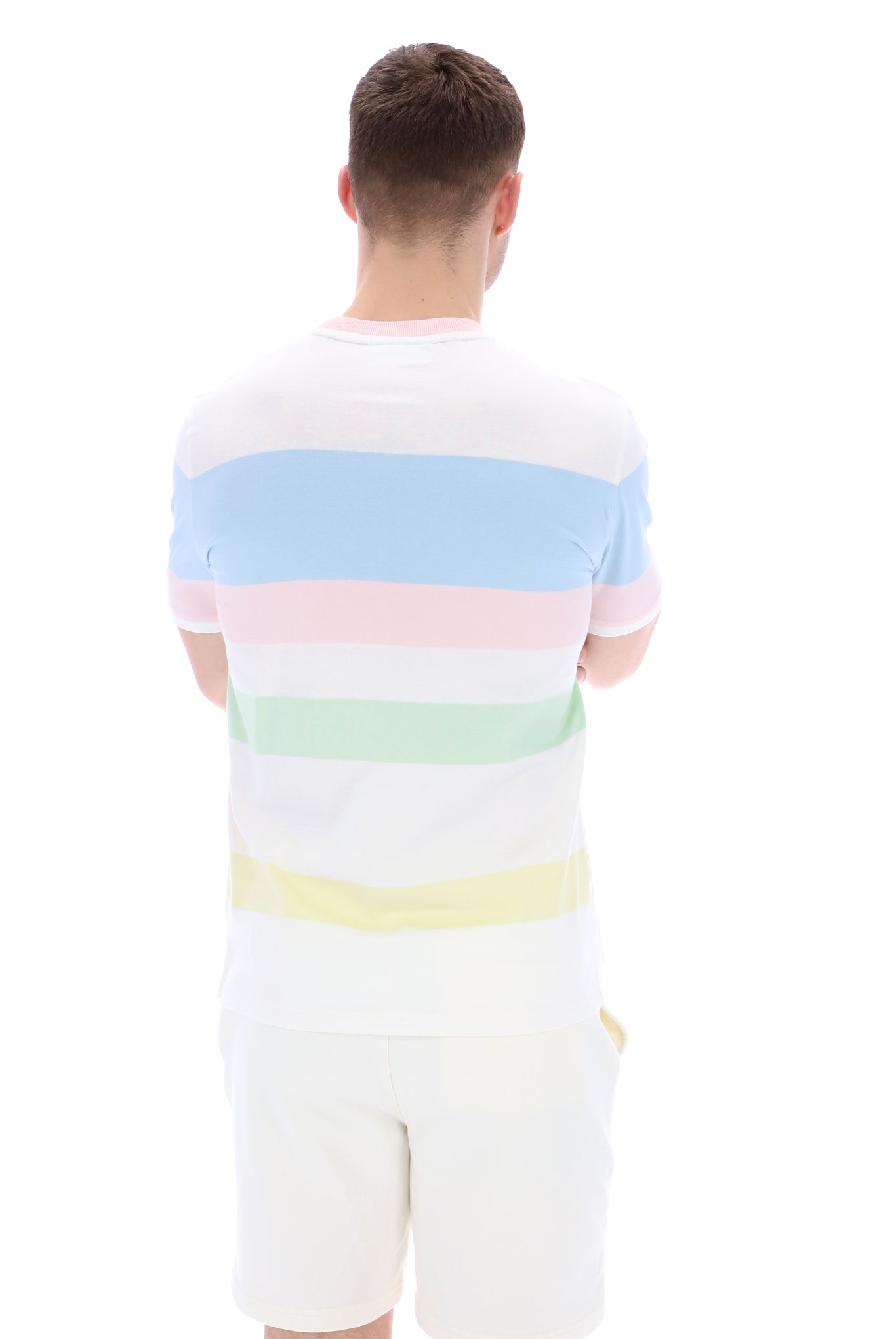 Fila Slitter Printed Stripe T-Shirt-Multi