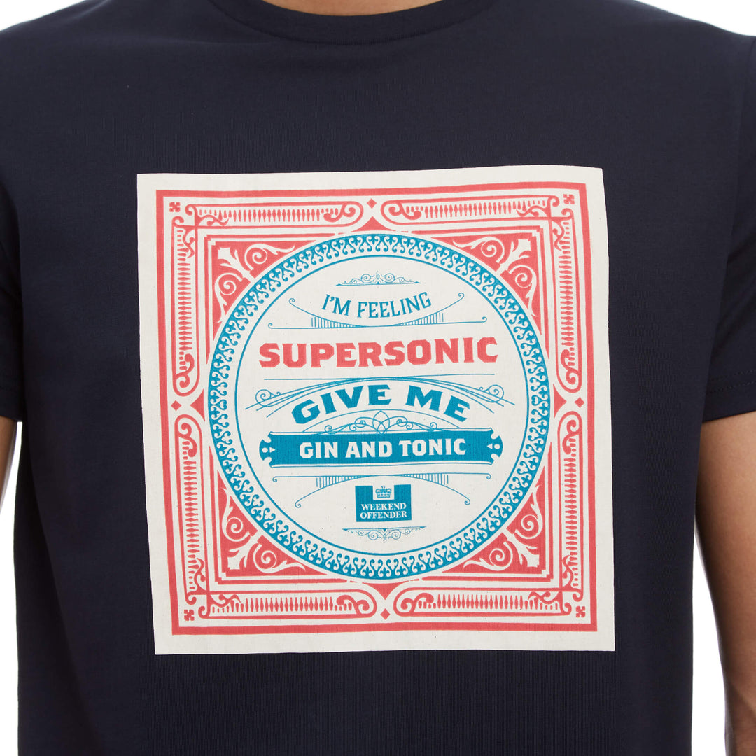 Weekend Offender Supersonic T-Shirt-Navy