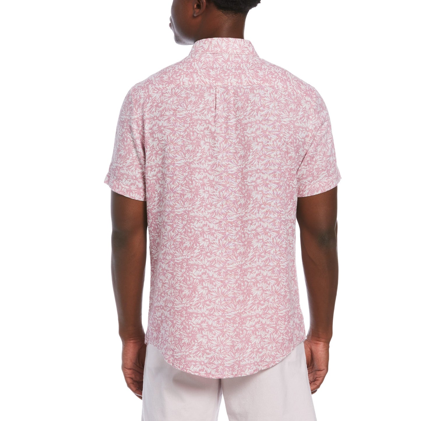 Original Penguin Floral Print Linen Shirt-Foxglove
