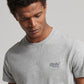 Superdry Organic Cotton Vintage Logo Embroidered T-Shirt-Pumice Stone Marl